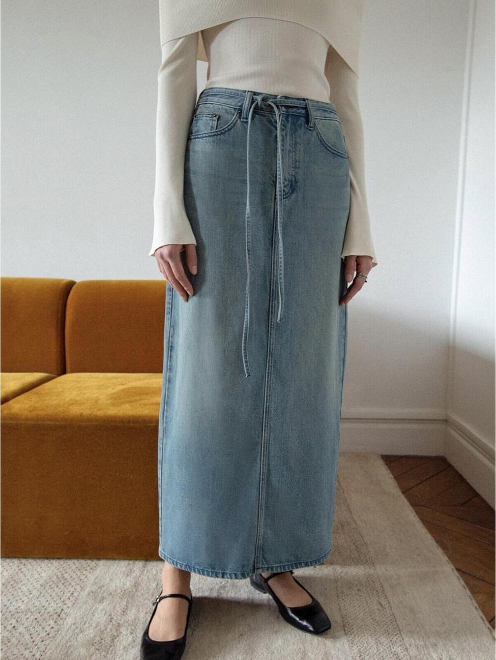 Pixie Market 100% Cotton Denim Maxi Skirt - Women's Large NWOT